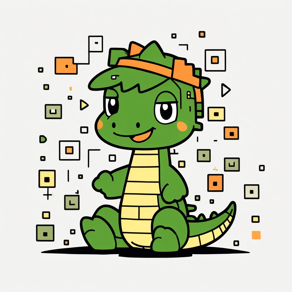 cute little crocodile
