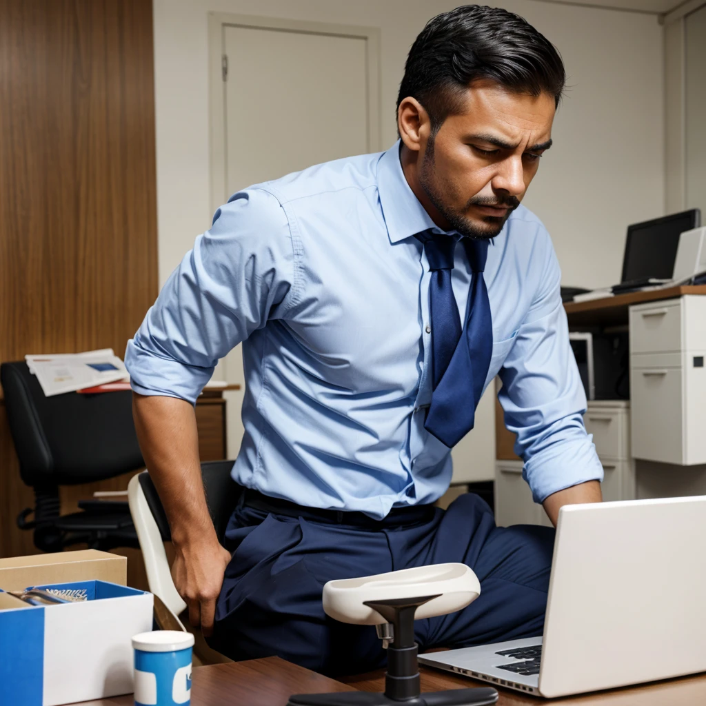 A man character very poor and week work in office 