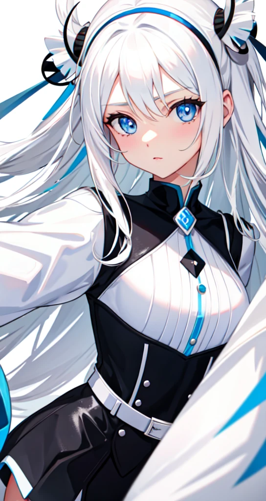 White Hair Blue eyes Girl cute