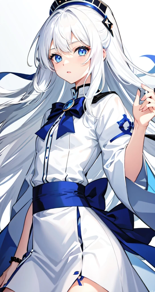 White Hair Blue eyes Girl cute