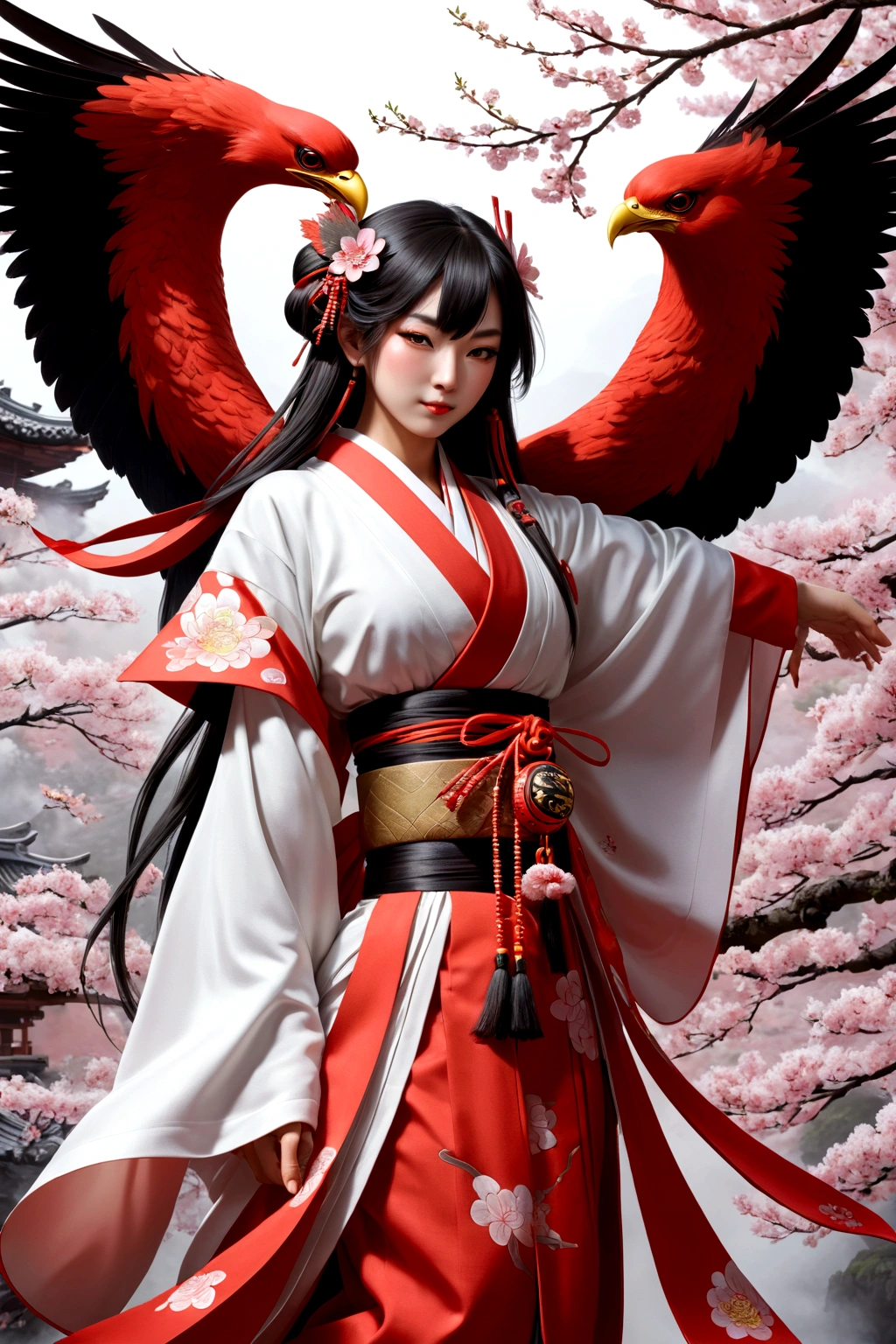 Beautiful female Tengu