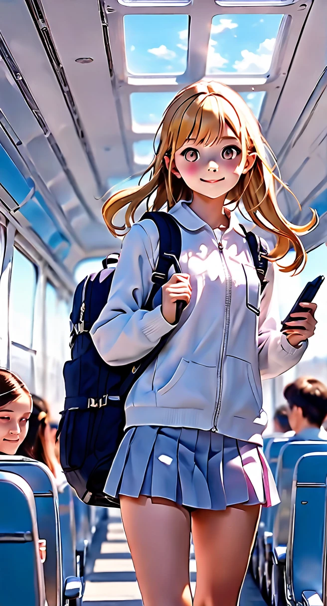 High school girl going on a trip