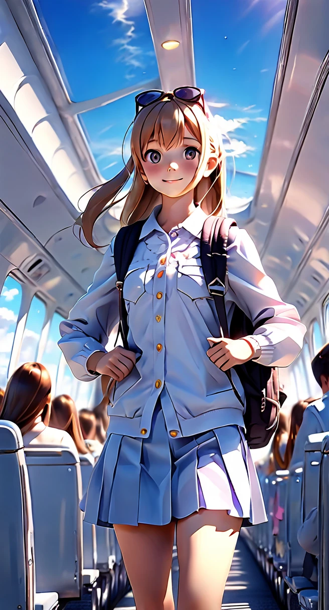High school girl going on a trip