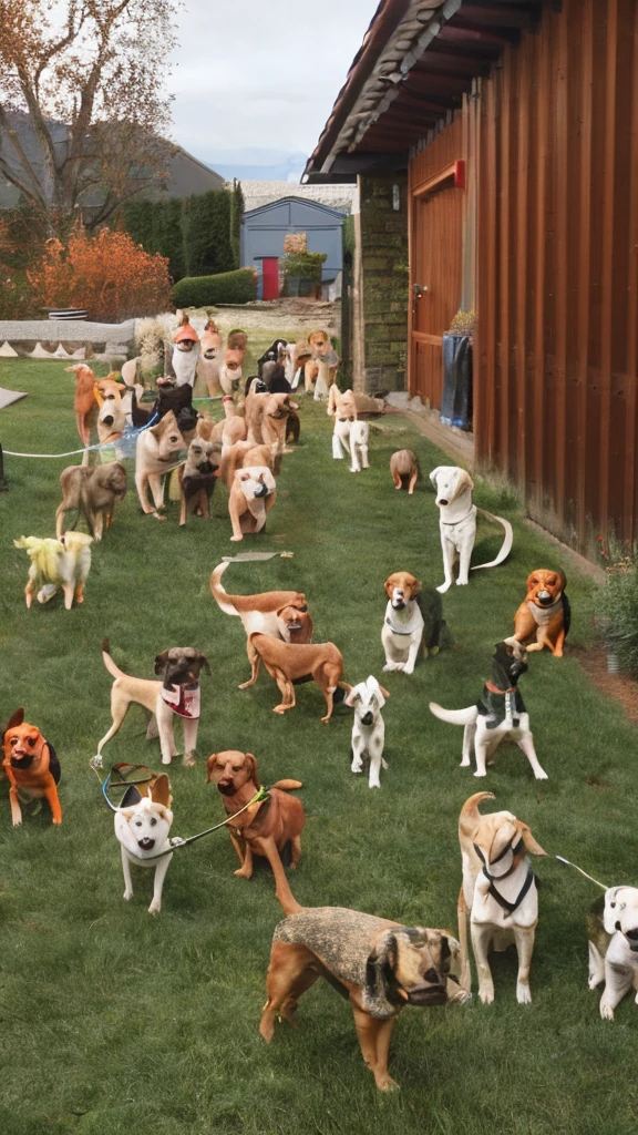 Countless dogs