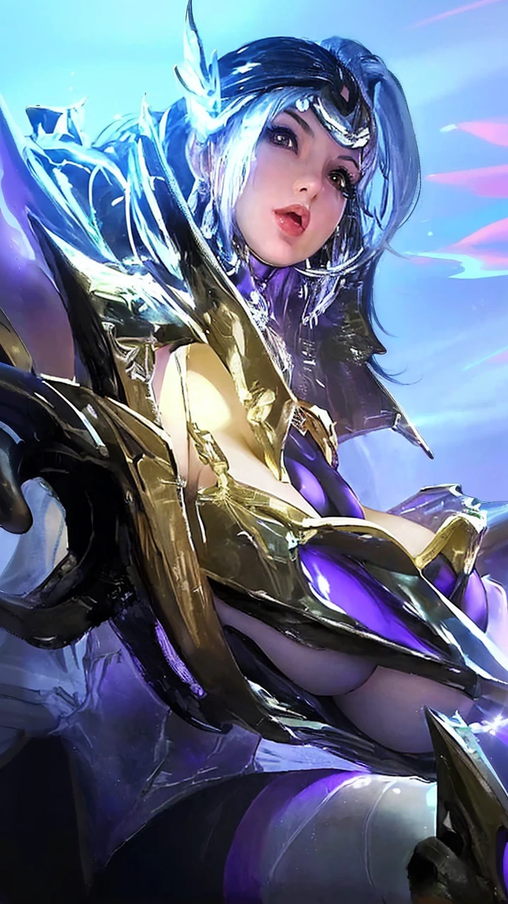 (8k, RAW photo, photorealistic:1.25) ,( lipgloss, eyelashes, gloss-face, glossy skin, best quality, ultra highres, depth of field, chromatic aberration, caustics, Broad lighting, natural shading,Kpop idol) looking at viewer with a serene and goddess-like happiness, Verry big breasts, huge