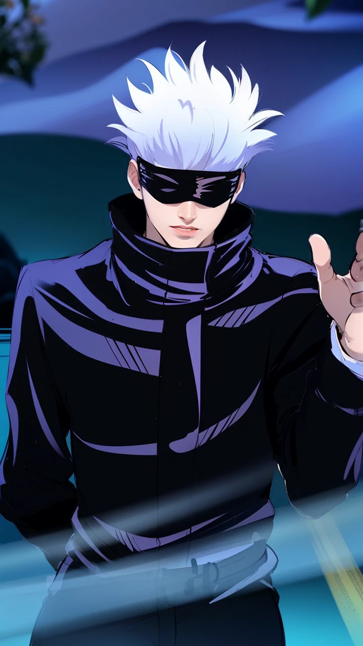 masculine male, masterpiece, ((perfect eyes)) best quality, (semirealism:1.9), beautiful lighting, (extremely detailed CG unity 4k fhd wallpaper), High Detail, Sharp focus, dramatic outdoors, 1 boy ,19 years old, white hair, light purpel eyes, smile.
