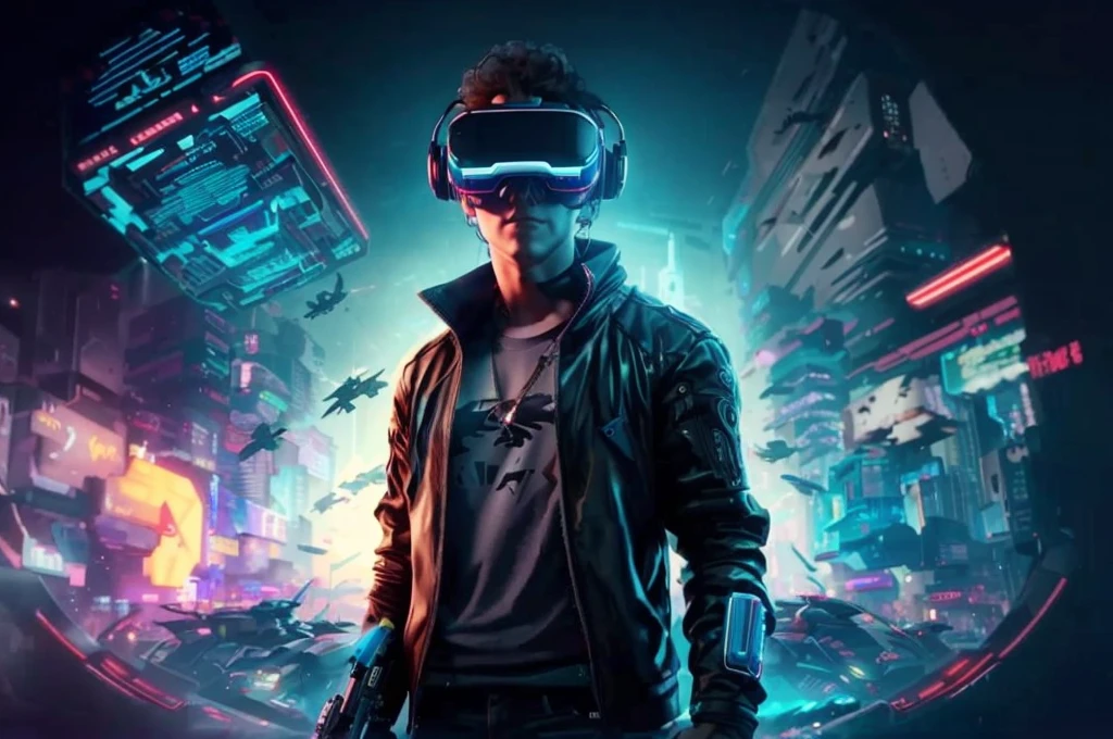 Jordan peterson in a black jacket and glasses stands in front of a futuristic city, vr game, cyberpunk vibe, cyberpunk vibes, deeper into the metaverse we go, has cyberpunk style, cyberpunk theme, in cyber punk 2077, cyberpunk futuristic, cyberpunk future, synthwave, wearing cyberpunk streetwear, futuristic cyberpunk, cyberpunk tech, retro cyberpunk, synthwave style