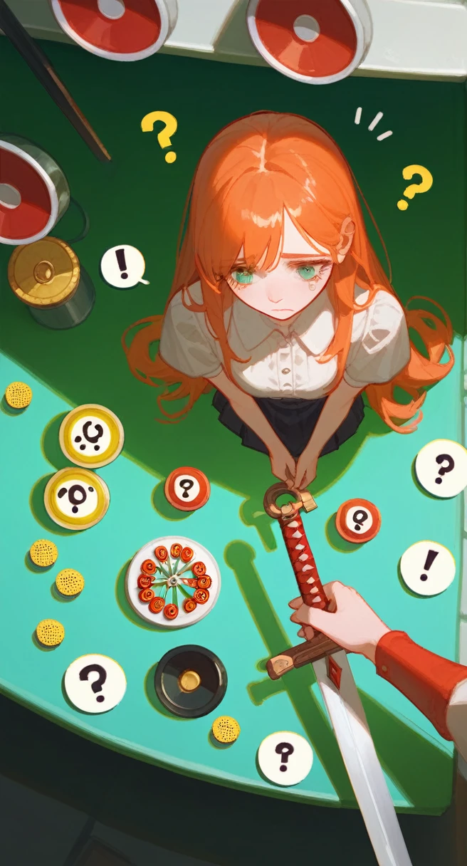 punctuation_9,punctuation_8_High above,punctuation_7_High above,1 a girl, with a long sword, sad