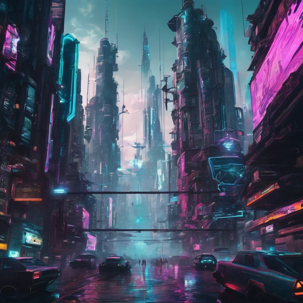 futuristic city with a futuristic face in the middle of it, арт-стиль Cyberpunk, передовое цифровое искусство Cyberpunkа, Cyberpunk цифровое искусство, style hybrid mix of Bipl, атмосфера Cyberpunkа, Cyberpunk, тема Cyberpunkа, Cyberpunk дарксинт, Cyberpunk лицо, in style of Bipl, Cyberpunk, тема Cyberpunkаd art, Bipl!!, имеет стиль Cyberpunk