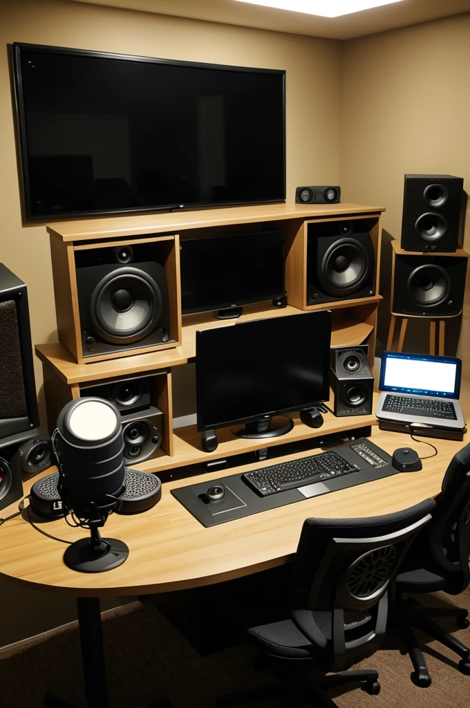 A picture of podcasting studio