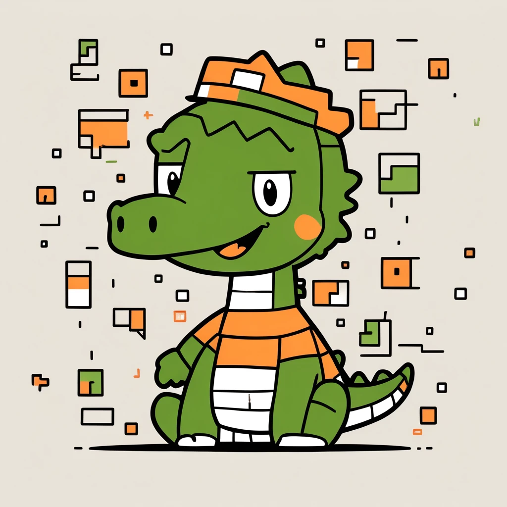 cute little crocodile
