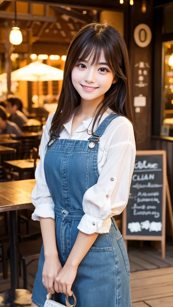 Cute girl working at a cafe terrace Japanese 19age
Professional Lighting Digital SLR Beautiful and elaborate face Perfect and beautiful face Big eyes Smile