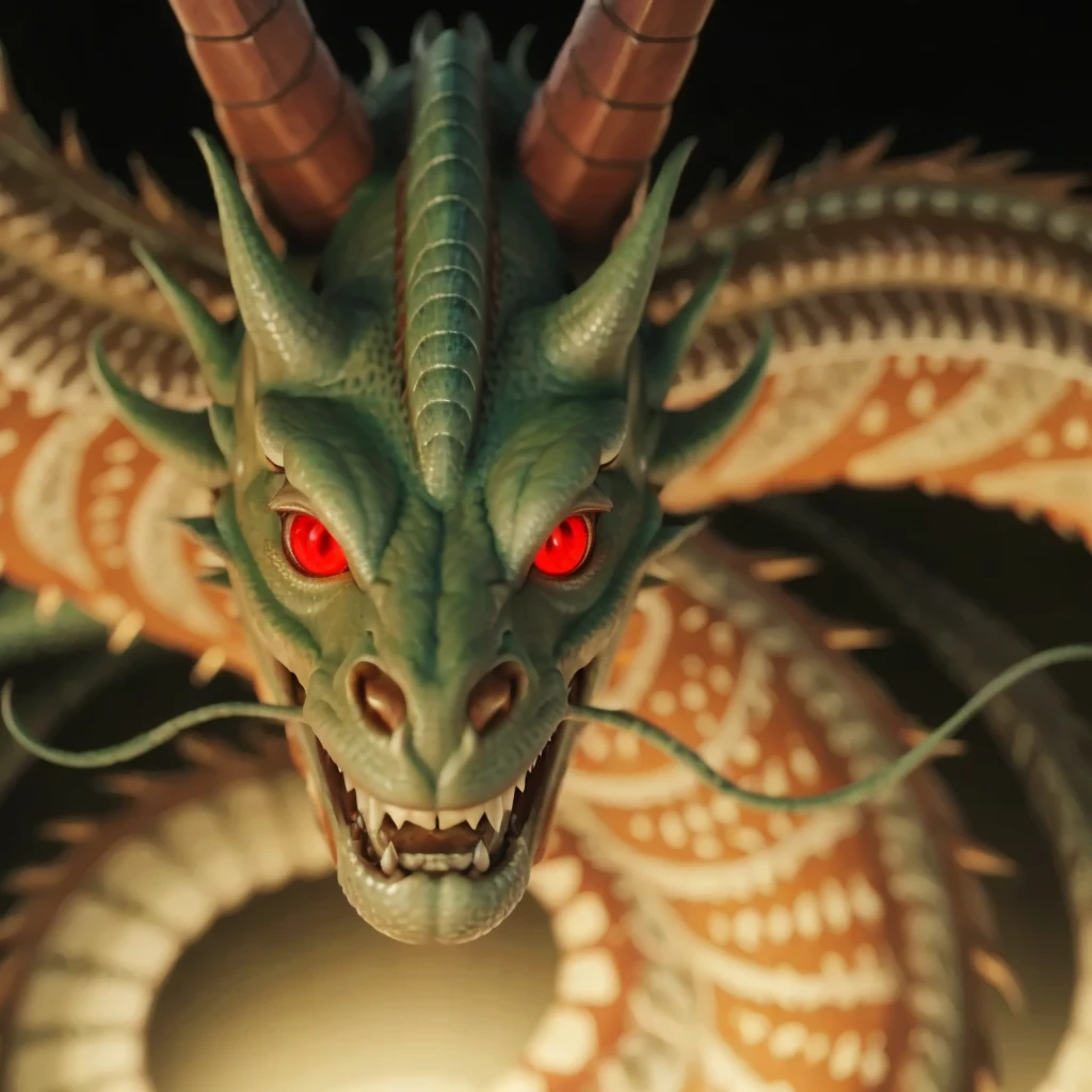 a large, majestic dragon, detailed scales, piercing eyes, powerful claws, massive wings, photorealistic, cinematic lighting, dramatic composition, hyper-detailed, intricate textures, vibrant colors, red eyes