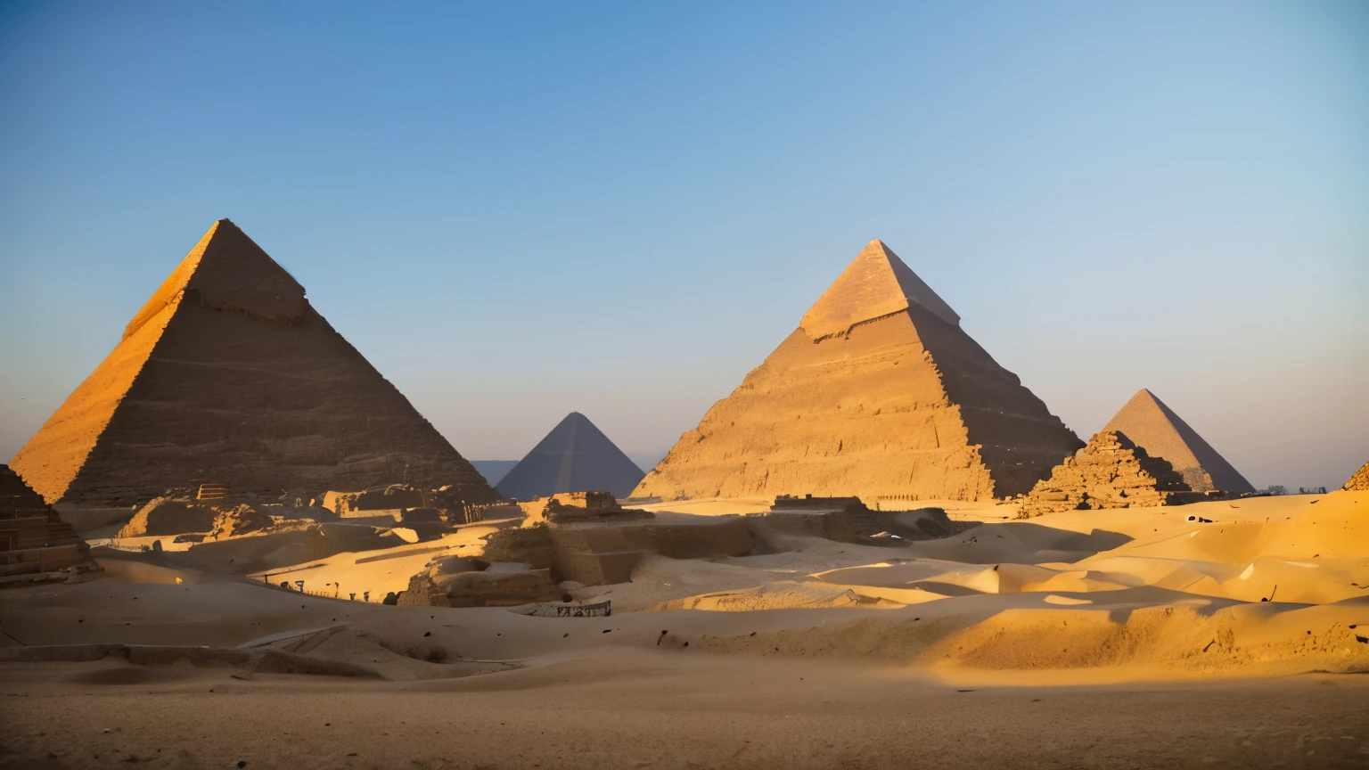 (Masterpiece:1.4, top-quality), Pyramids of Giza, daytime