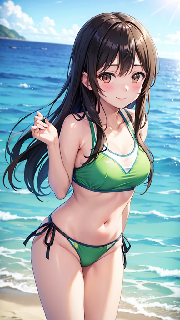Rin Shibuya　Swimsuit　blush　smile　Great style