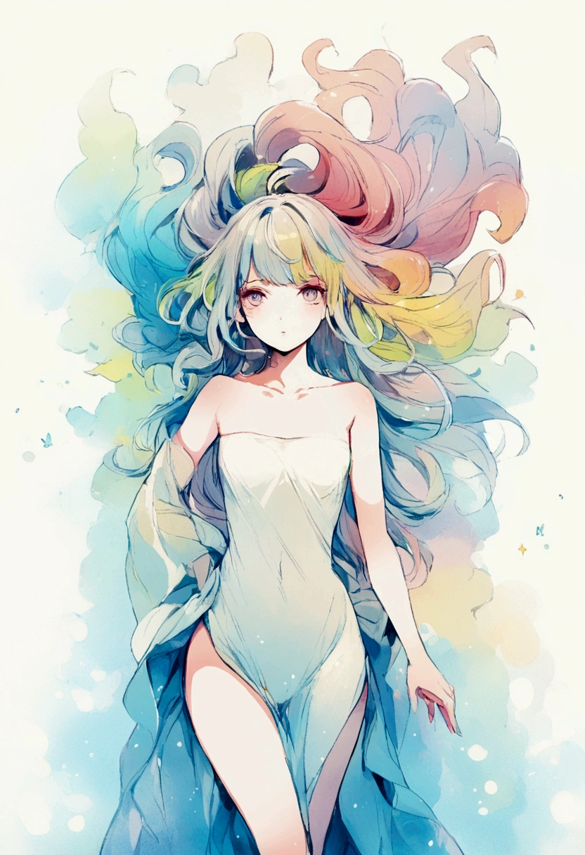 A girl without dress