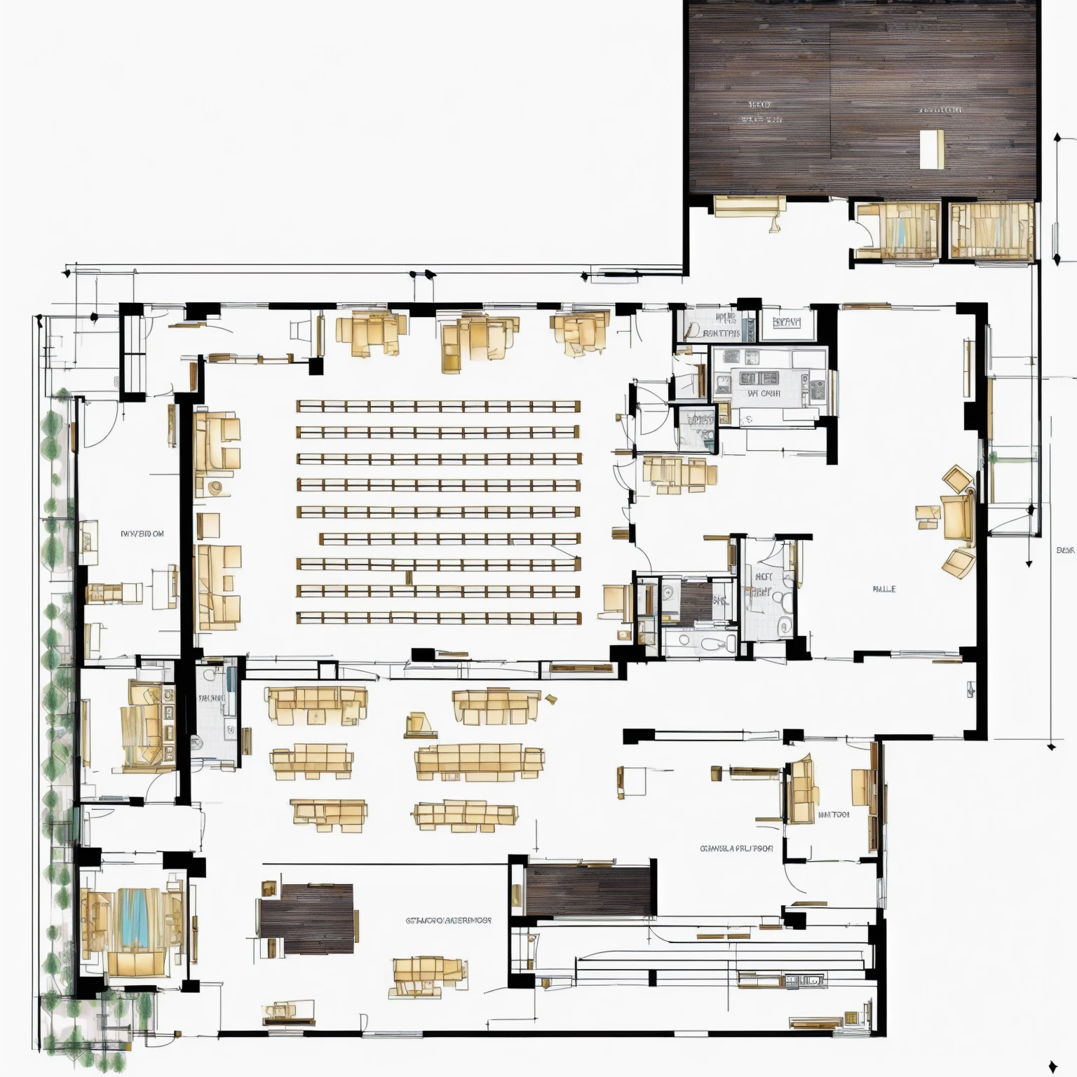 Library floor plan , 2D Axonometric Top View, top view, Building Plans