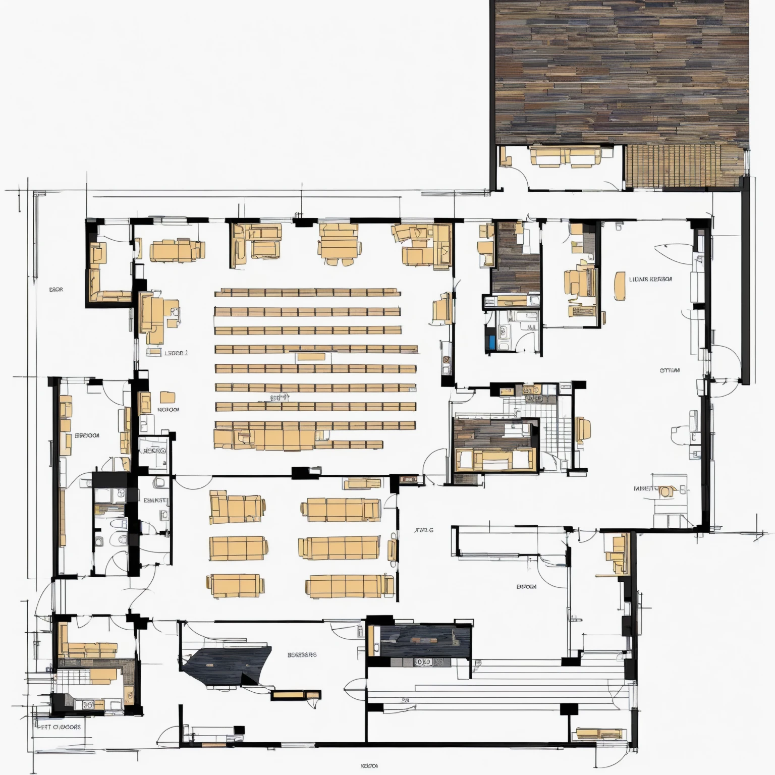 Library floor plan , 2D Axonometric Top View, top view, Building Plans
