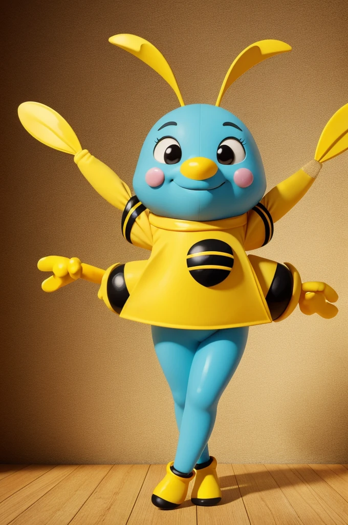 "Create a fun and friendly cartoon avatar of a bee with adorable hands and legs! Show off the bee's personality through its expressions and poses. Let your imagination buzz with creativity 🐝🌟 #BeeAvatarChallenge"