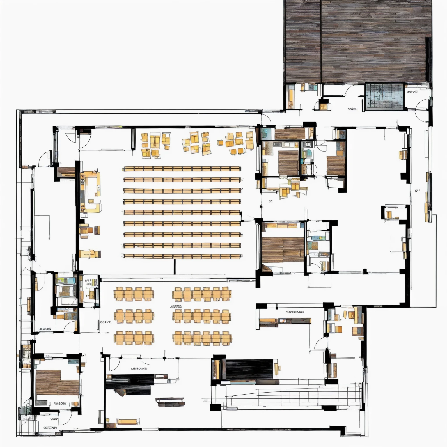 Library floor plan , 2D Axonometric Top View, top view, Building Plans