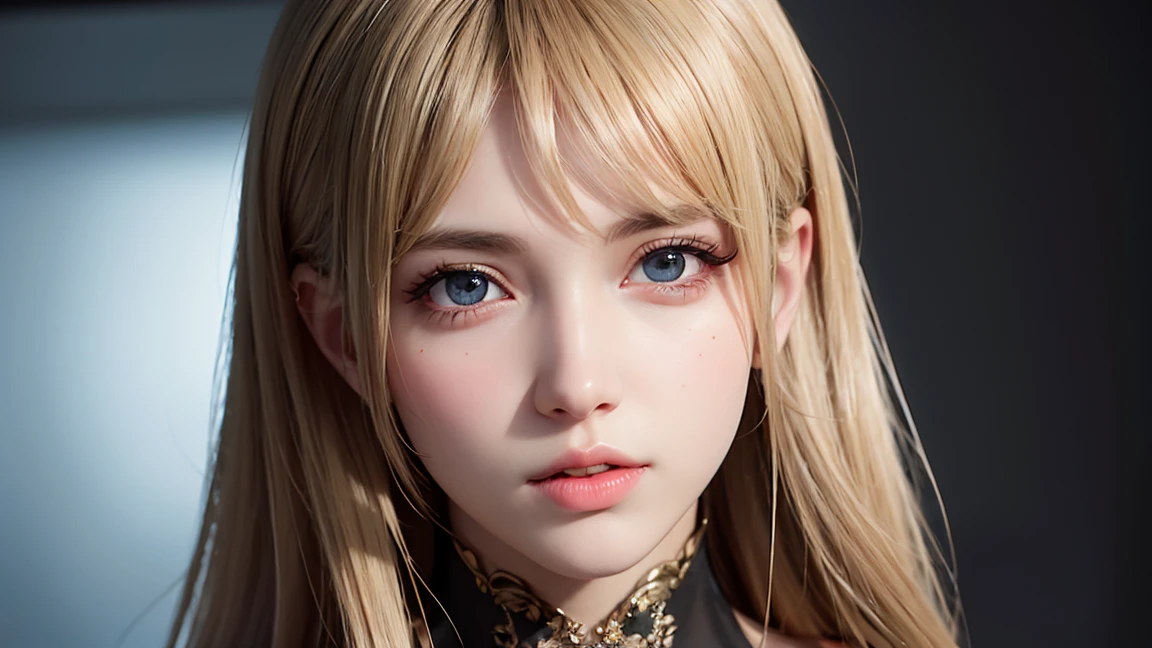 ((Highest quality、8k、masterpiece、Realistic live action:1.3))、Sharpness:1.2、Perfect body beauty:1.4、Slim Abs:1.2, Amazingly cute and beautiful woman, 、Cyberpunk clothing,, Highly detailed skin texture, Intricately detailed, double eyelid, Beautiful thin nose, , (Shiny beige hair, Medium Straight Hair ), Beautiful Skin, Big eyes, 、Additional HD , masterpiece、((Realistic live action))、Close-up shot