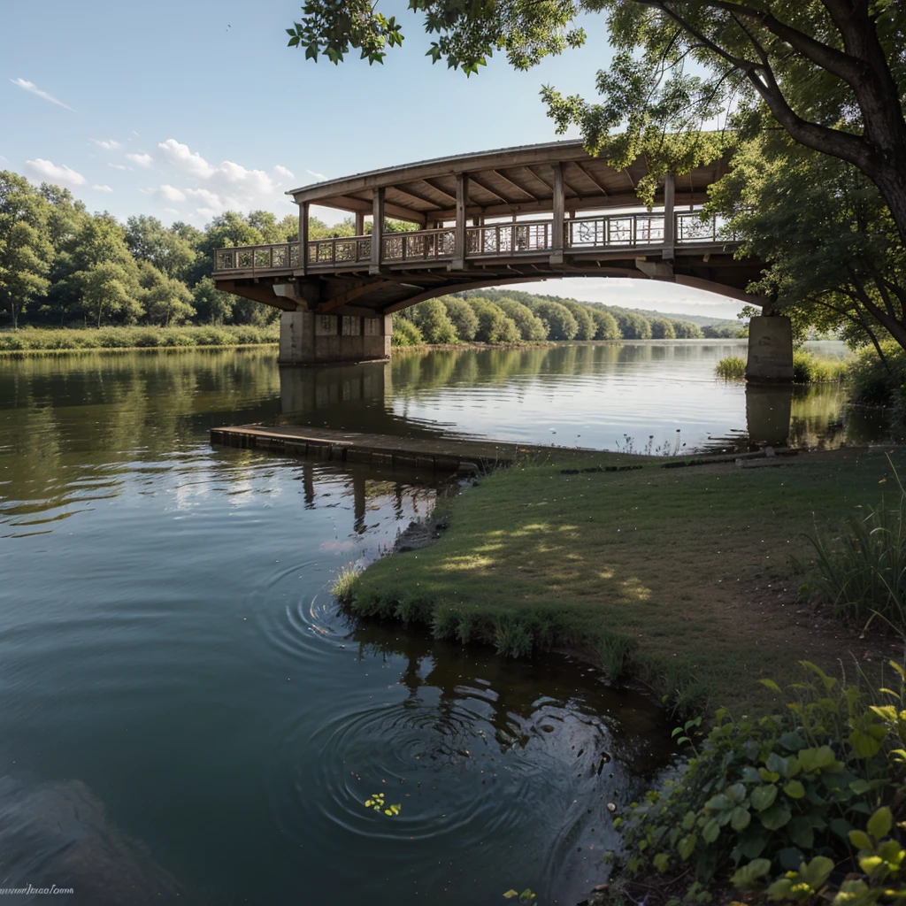 lake bridge up view