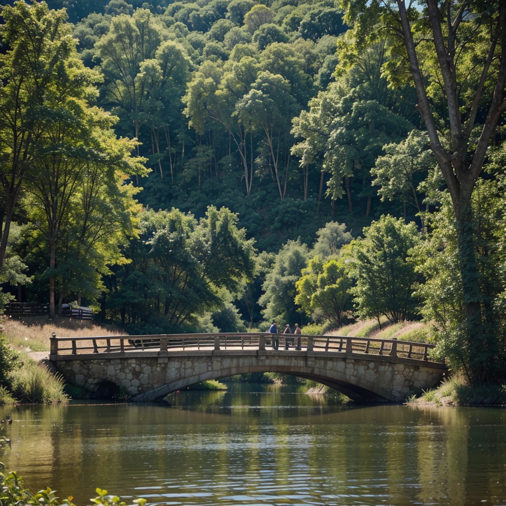 lake bridge up view