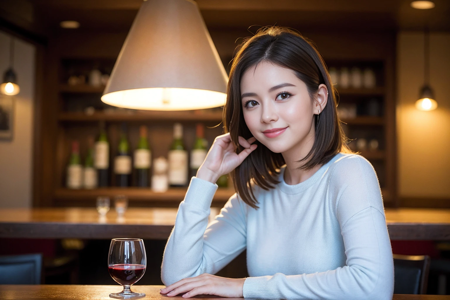((Highest quality、8K、masterpiece:1.3))、slimカップル、modelカップル、(Realistic, Intricate details:1.2), full-course dinner、Wine Party、Amazing view of the sunset sky and clouds、A bright smile、The wonderfulness of smile、Bright image、The beauty of wine, Beautiful Face, blue eyes, The light shines on your face, Blushing, short hair,Bright Face、 (Age 37), 39 years old, red wine 、Appetizers、Italian food、Wine bottle、Champagne、sparkling wine、Two beauties、Brown Hair、Shortcuts、Long sleeve shirt、dress、Beautiful woman 1, (slimな顔), (The body is slim), (Brown Hair), (Shortcuts), cheeks turn a little red,Attractive beauty、restaurant, In a prominent place (From the waist up) Nova Frog Style, actress, model, Upper Body, White wine, slim, wine glass, 中央に置かれたwine glass, smile, (smile: 1.15), Beautiful fine grain, Depth f/2,saturation, High Contrast, Strong light and shadow,Moist Body:1.5、3D texture、Delicate eyes、Brown Hair、The hair is very shiny、