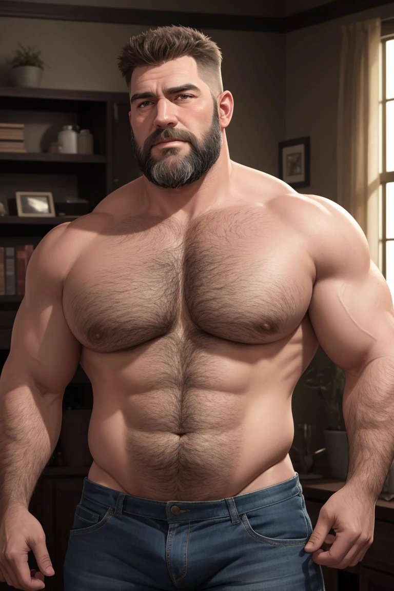 8KUHD Very Extremely Realistic Very Detailed High Quality Create a professional studio-style photograph featuring two middle-aged daddy muscle bears , burly, hairy, beared big daddy bear, and very realistic detailed rugged burly man and his husband in shorts. beards, very realistic hair, very realistic beards, very realistic thick chubby neck, very realistic neck lines, very realistic detailed neck, very realistic belly, very realistic burly chest, very realistic burly strong chest and arms, very realistic detailed hairy burly chest and arms, very realistic pecs, very realistic burly body, very realistic nipples, very realistic burly body, very realistic face, very realistic detailed face, very realistic eyes, very realistic detailed eyes, very realistic pupils, very realistic detailed pupils, very realistic nose, very realistic ears, very realistic facial features, very realistic burly arms, very realistic elbows, very realistic hands, very realistic wrists, very realistic fingers, very realistic fingernails, very realistic shoulders, very realistic mouth, very realistic lips, very realistic detailed skin, very realistic skin, very realistic mens clothing, very realistic detailed mens clothing. A very realistic man and his husband are kissing and loving each other in the bedroom, very realistically detailed kissing and loving each other in the bedroom, in a very realistic romantic and virile bedroom scene. Very Realistic Intricately Detailed, Utilize all appropriate realistic lighting techniques for studio photography" very realistic detailed bedroom surroundings, very realistic surroundings lighting, No Deformities, Very Ultra Realistic and Detailed Photograph, Clear HDR Quality