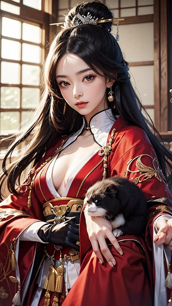 　Beautiful Japanese Princess from Nobunaga&#39;s Ambition　Beautiful 15-year-old Japanese Sengoku period pregnant princess with long black hair　Gorgeous embroidery, Ultra glossy, She is wearing a shiny Edo-period princess kimono.　She is forced to embrace an old man in front of her lover.　Intense foreplay　Fluid spurting from her nipples　The old man massages her breasts