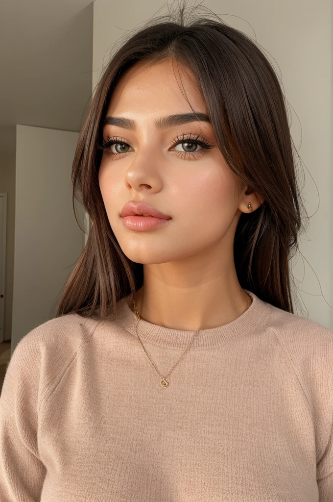 Beautiful girl lips with pout