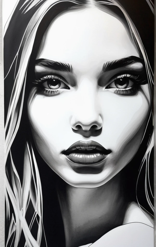 girl，black and white painting，Outline with black ink，smooth lines，The girl&#39;s expression and posture are shown through the contrast of ink，The background is simple，emphasize light, shadow and space，lots of white space，Use thick and light inks to create light and dark changes and layers，Choose the right ink color，Such as deep black、Thick gray、Light coffee, ETC，Express different situations and atmospheres，Control the gradient and transition of ink colors through the humidity and consistency of the ink，black and white tones， Chinese Traditional Ink Painting, Chinese traditional art, ink painting, China Ink Painting, Chinese painting style