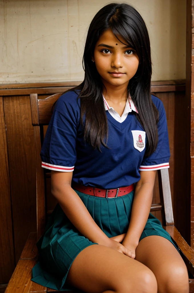 Raw photo , 1 girl ,Wearing white frock and color tie, white shoes ,sri lanka school girl, from bakc view , with plait , professional photographer, (hdr:1.4), masterpiece, ultra-realistic 8k, perfect artwork, intrincate details, cute face, award winning photograph, (Best quality, 8k, 32k, Masterpiece, UHD:1.3) ,