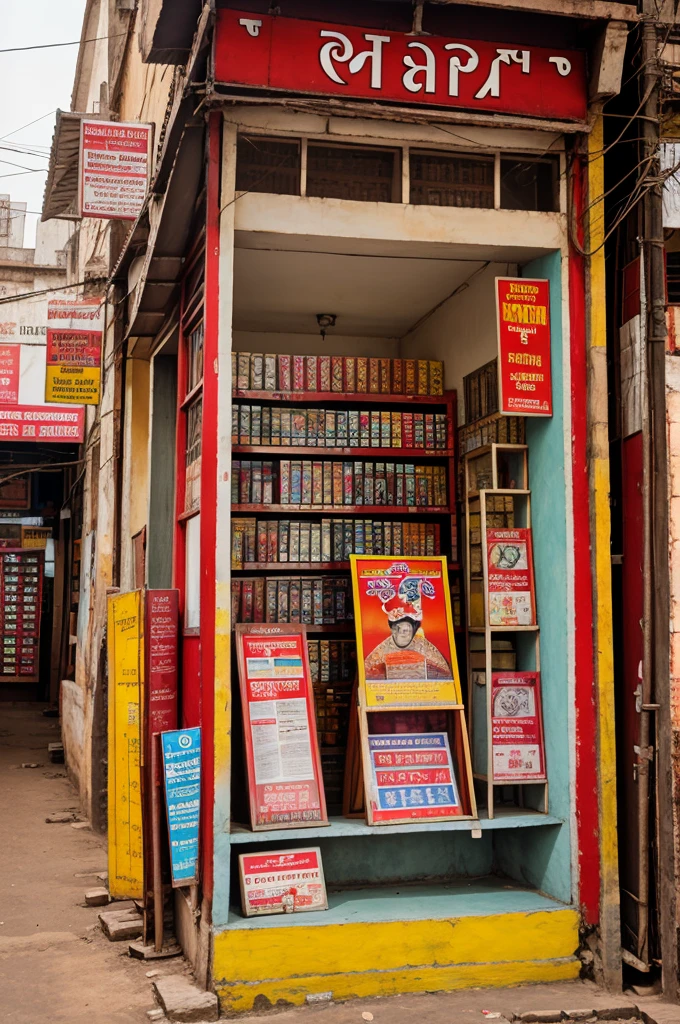 Shop name Pratapgarh and poster and colour back and red