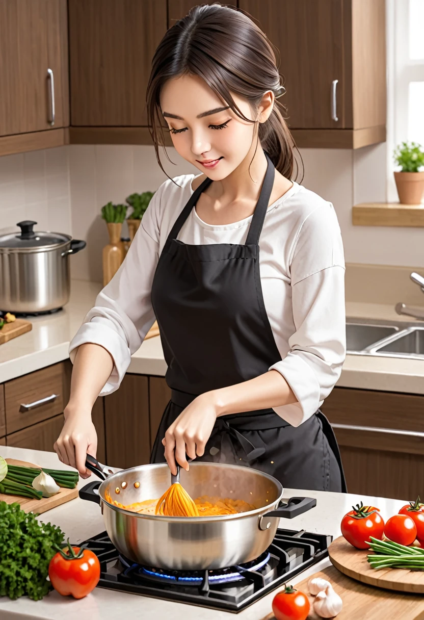 Girl cooking
