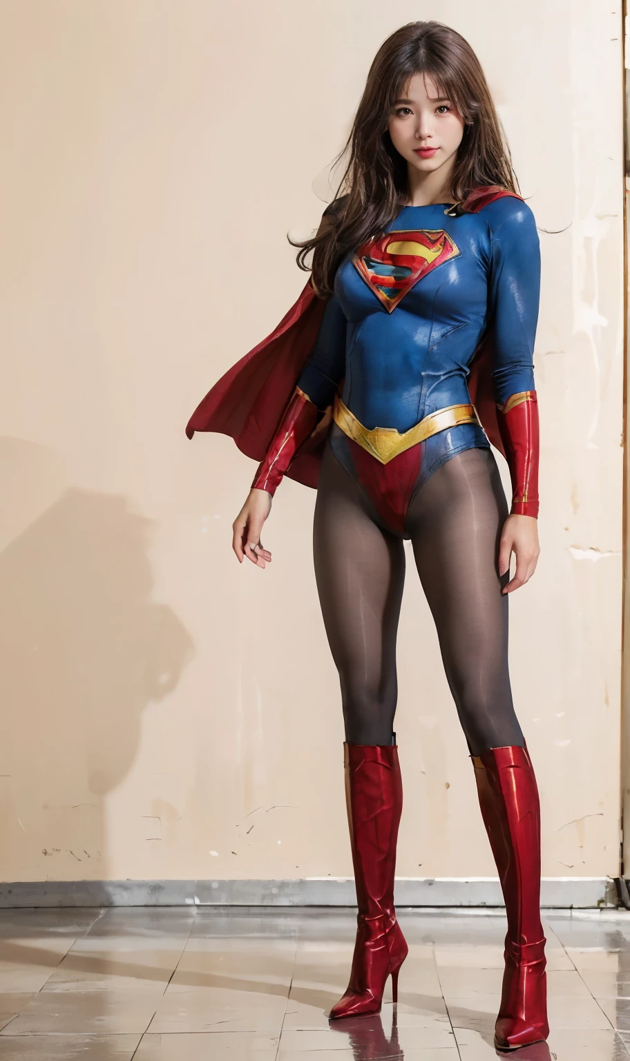 No background、(((Sweating profusely))).(((Beautiful legs in black tights.)))、(((Legally express the beauty of your smile)))、((((Make the most of your original images)))、(((体にぴったりフィットするSupergirl Costume)))、(((Supergirl Costume)))、(((short and beautiful hair)))、(((suffering)))、(((Please wear black tights....、Wear red boots)))、((Best image quality、8K))、((Highest quality、8K、masterpiece:1.3))、(((Preserve background )))、Sharp focus:1.2、Beautiful woman with perfect figure:1.4、Slim Abs:1.2、Wet body:1.5、Highly detailed face and skin texture、8K