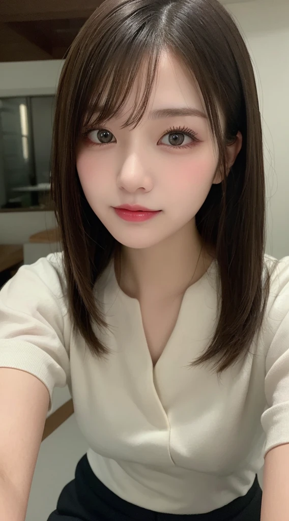Tabletop, Highest quality, shape, Very detailed, finely, High resolution, 8k wallpaper, 完璧なダイナミックな構shape, Beautiful and exquisite,ランダムなcute髪,,Natural color lip, Bold sexy pose,smile、20-year-old girl、cute、Looking into the camera,Always blur the background,Perfect and beautiful face,Slim face and figure,Big eyes、Putting on gal makeup,Small face,Shooting from below、Blurred Background,Cyberpunk Fashion、Change pose randomly、Randomly change the shooting angle and position、Top to bottom々Shoot from the right angle and direction、Tight waist、Expressions for enduring intense pain、Actual photo