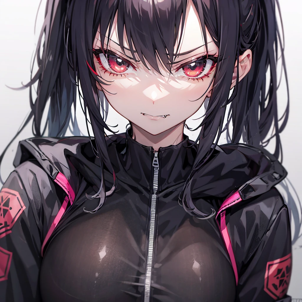 evil look , tactical clothes , close-up , looking into the camera ,