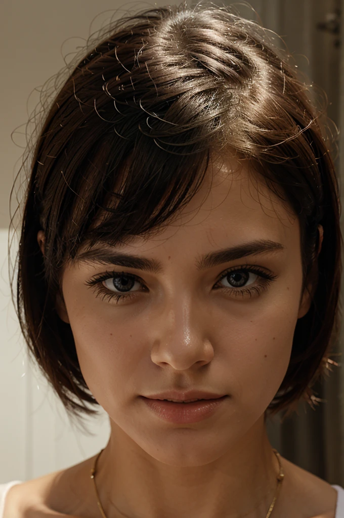 head of'artwork, best quality, 1fille, Colombian, 19 ans, brune, beautiful curves, low-cut, sportive, legging
