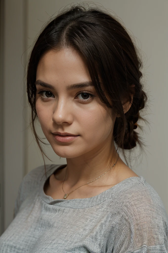 head of'artwork, best quality, 1fille, Colombian, 19 ans, brune, beautiful curves, low-cut, sportive, legging