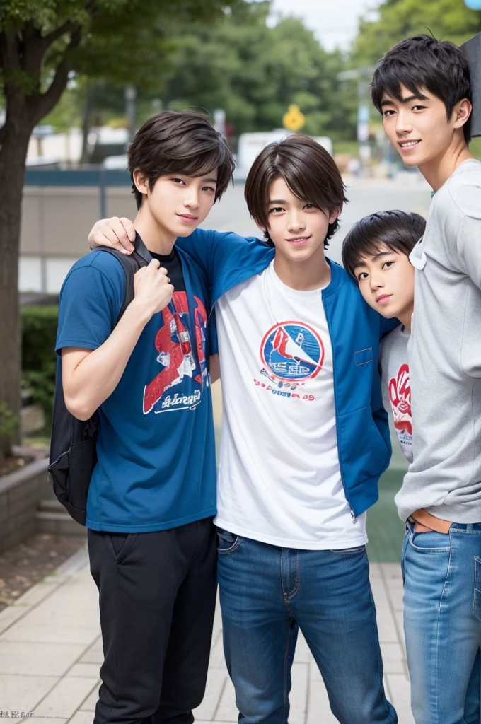 cool,,,Refreshing athletic guy,3boy,3boys,3P,,charm,The hero,youth,Japanese high school student style,Magazine Idol Style,Slim figure,Casual clothes,Smooth,Skin texture,Functional beauty,Moe,Action,Vibrancy,Breeze,A speck of dust,Natural light,face,hand,eye,Biological precision,thin limbs,male protagonist,Japanese boys,For boys who like boys,,,Three boys fall in love with each other,Male student,,Boys' preference,Super detailed,From friendship to love,Sexual desire,sexual excitement,Handsome body transformation,,At a happening event,Tall handsome men's male genitalia change to female genitalia while maintaining their male body shape,,,Johnny's boys,My Love Story,,Handsome Drama,Shinkai Makoto,Male Focus,4K,8K,Everybody's aiming for my dick,