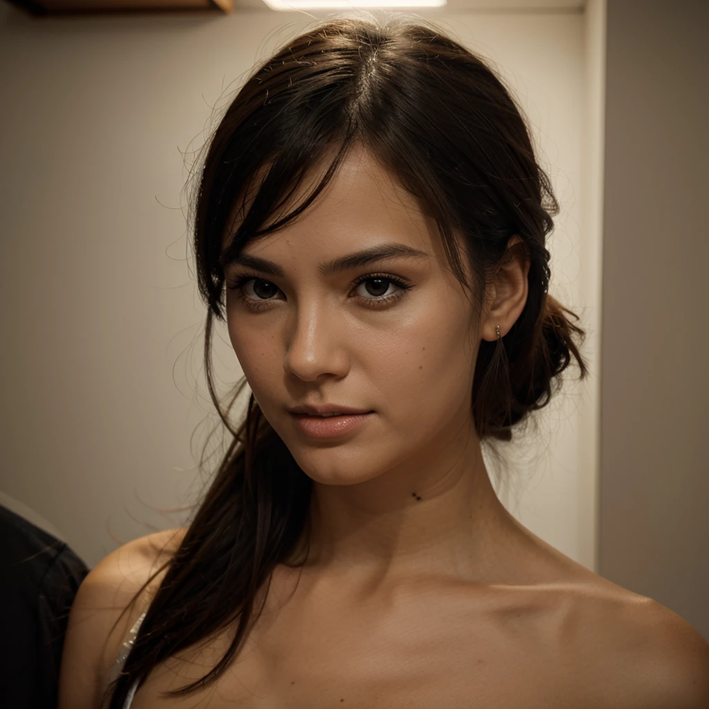 head of&#39;artwork, best quality, 1fille, Colombian, 19 ans, brune, beautiful curves, low-cut, sportive, legging
