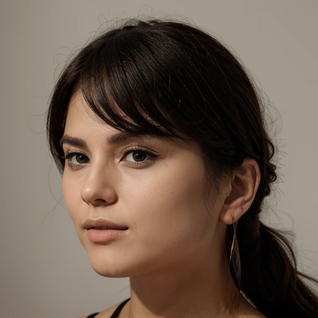 head of'artwork, best quality, 1fille, Colombian, 19 ans, brune, beautiful curves, low-cut, sportive, legging
