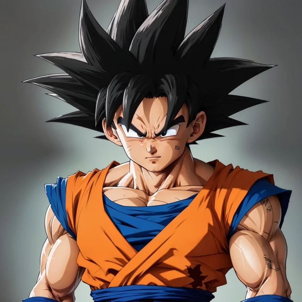 Goku, highly detailed, incredibly realistic, perfect face and body, muscular physique, spiked hair, determined expression, glowing aura, dynamic pose, photorealistic, 8k, hyperrealistic, cinematic lighting, dramatic shadows, vibrant colors, masterpiece.