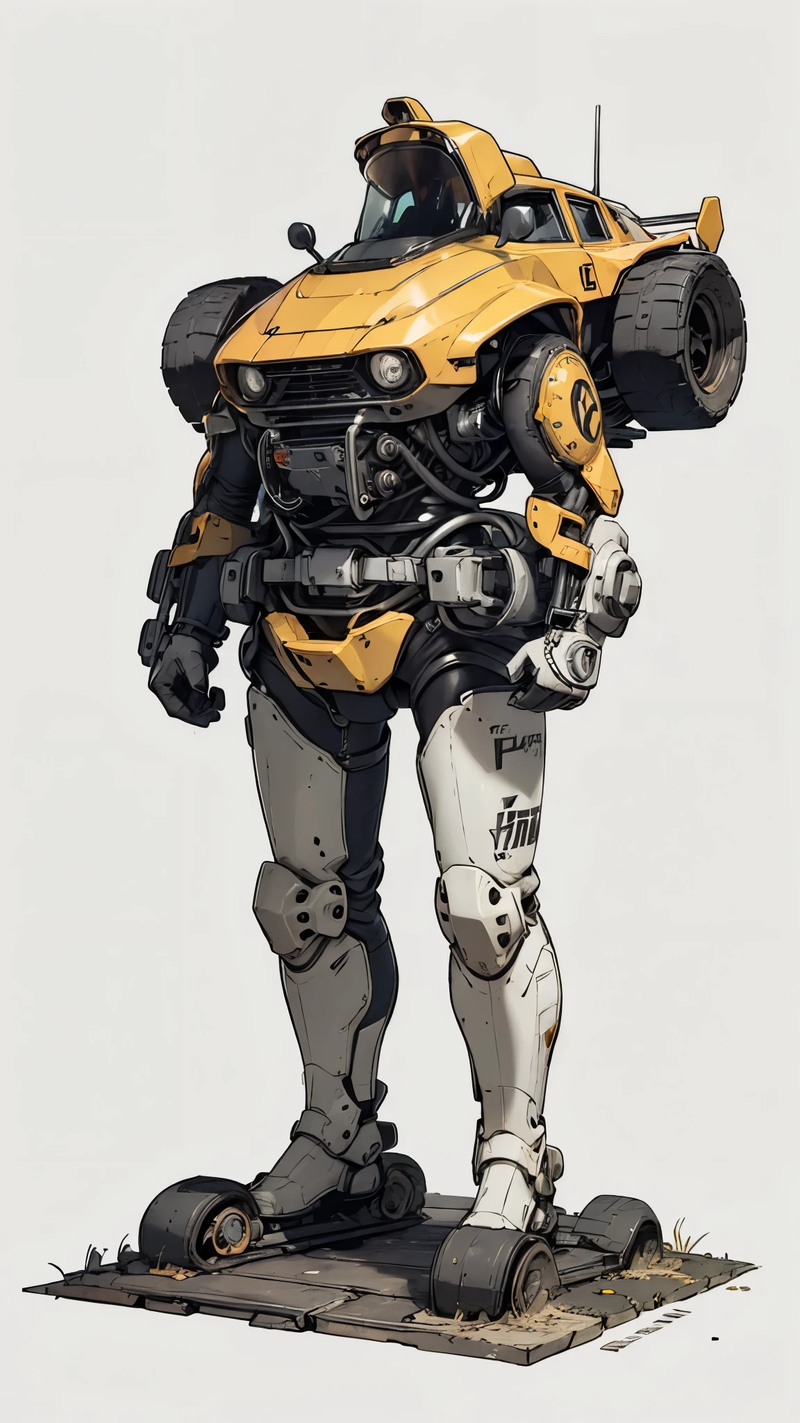 Retro Powered Suit、yellow、3 m、For construction work、Heavy machinery