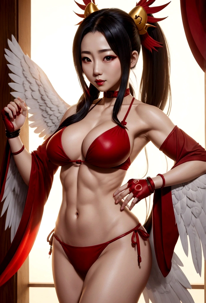 Beautiful female Tengu（1 person）、Muscular、Large Breasts