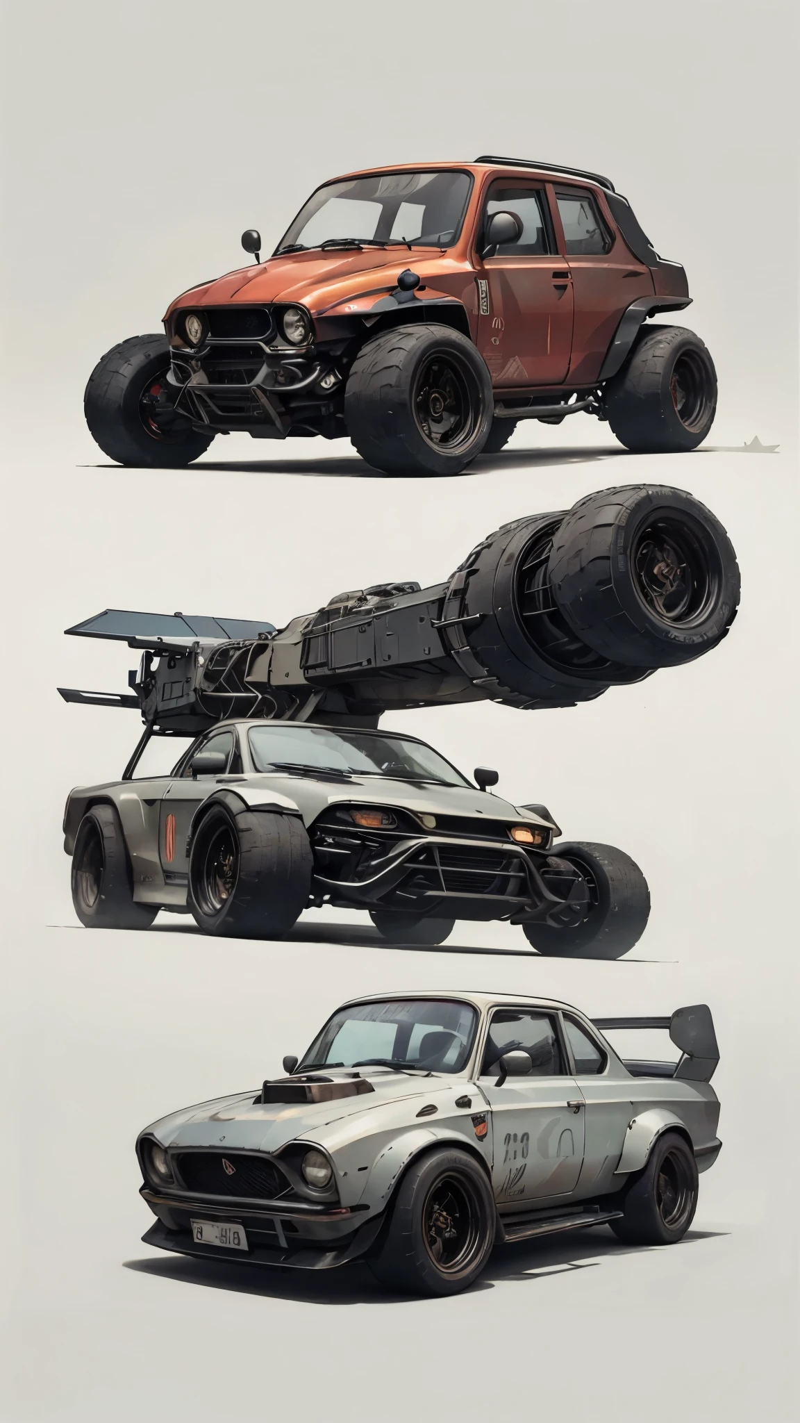 Retro Powered Suit、red、2 meters、Heavy machinery、caterpillar