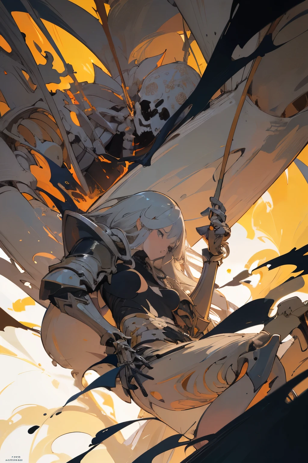 ((Finest quality)),(超A high resolution),(ultra-detailliert),(Meticulous portrayal),((Best Anime)),(Finest works of art),(Ultra-Precision Art),(The art of astounding depiction,Overwhelming depiction:1.5),(intricate and detailed art:1.6), (adult woman:1.5),(Hanging:1.6),Staring at this:1.4,sneering:1.5,(Armor shaped like a skeleton:1.3), (Black Flame:1.5) NSFW