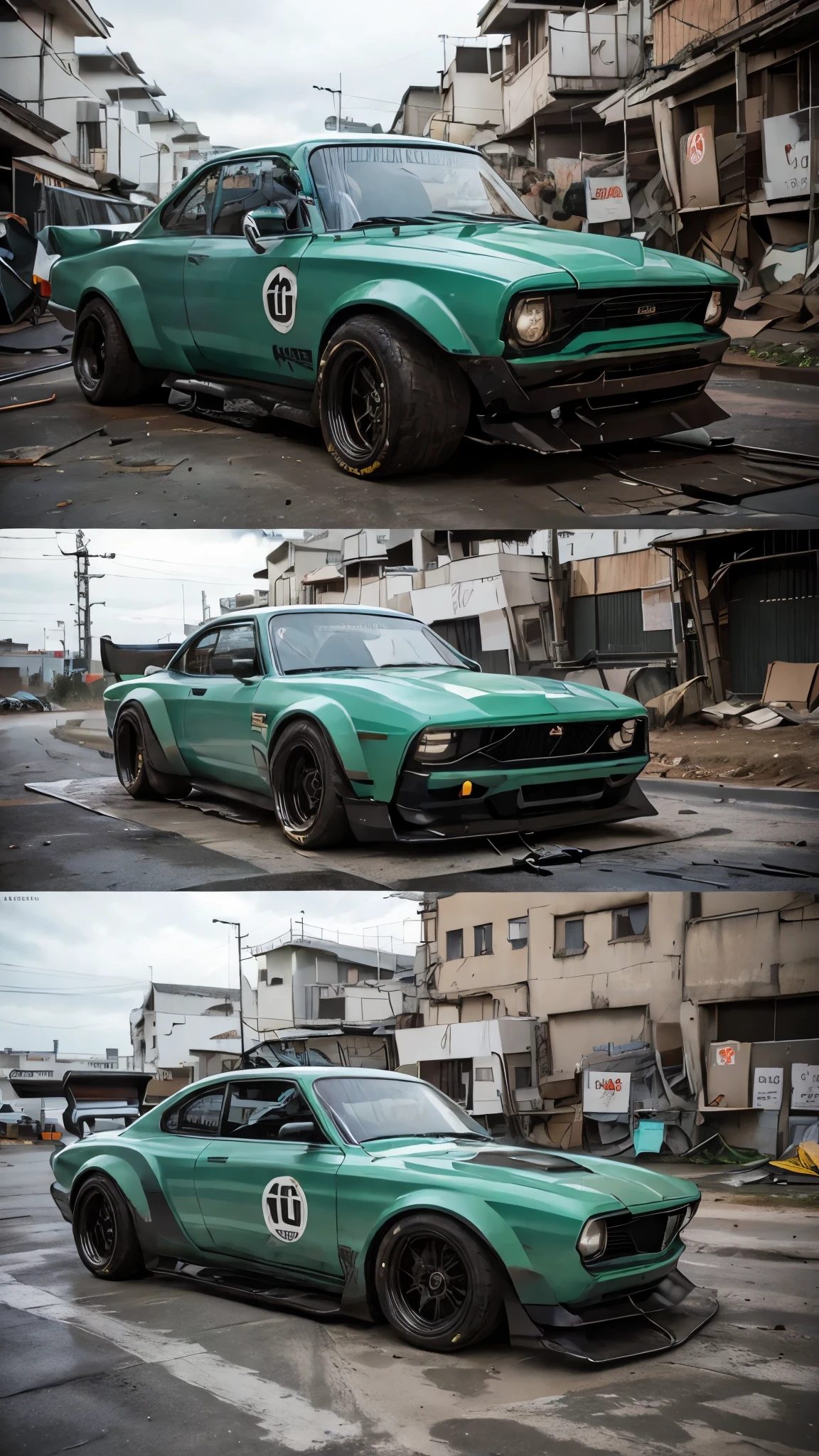 Retro Powered Suit、Moss Green、3 m、Heavy machinery、Construction site