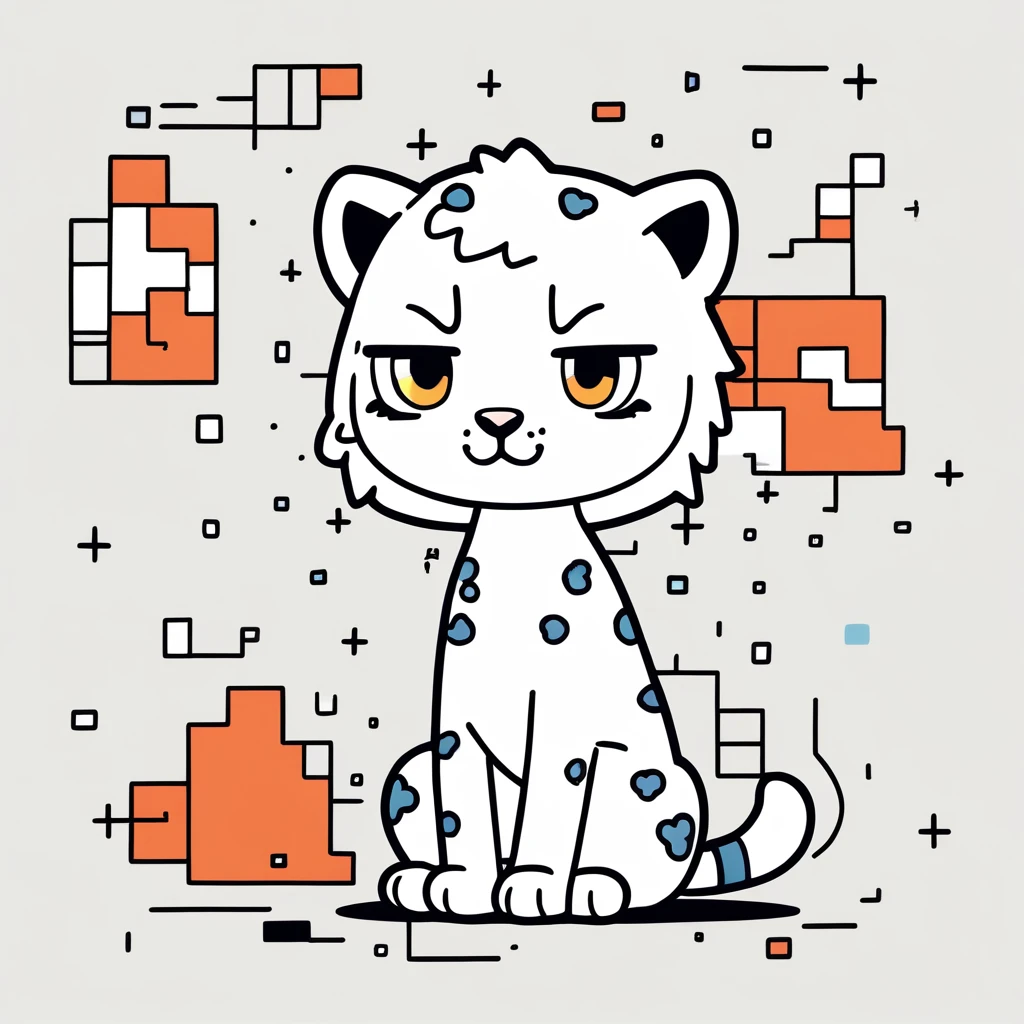 cute little snow leopard
